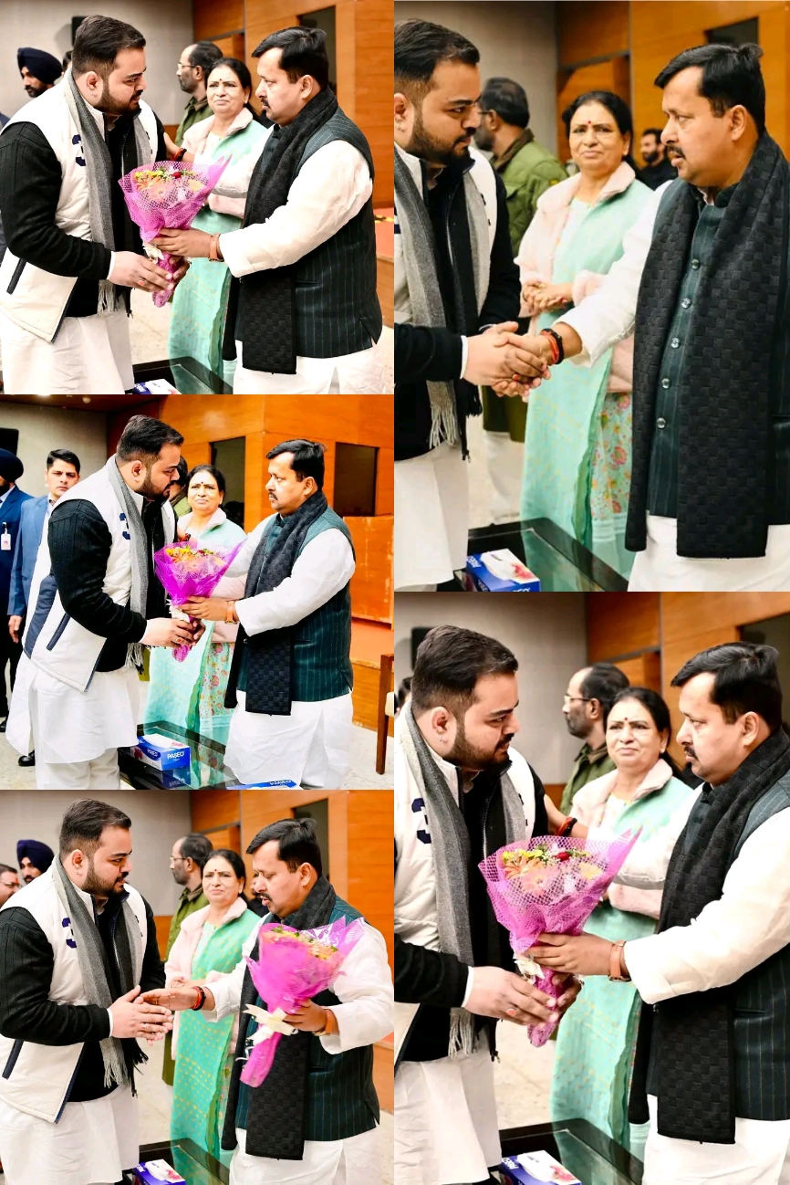 आज नई दिल्ली में भारतीय जनता पार्टी के नवनियुक्त कार्यकारी अध्यक्ष आदरणीय श्री Nitin Nabin जी से शिष्टाचार भेंट कर आशीर्वाद प्राप्त किया व उनको नवीन दायित्व की शुभकामनाएं प्रेषित की । प्रधानमंत्री जन जागरण अभियान राष्ट्रीय संगठन मंत्री निश्चल सिंह राठौड़