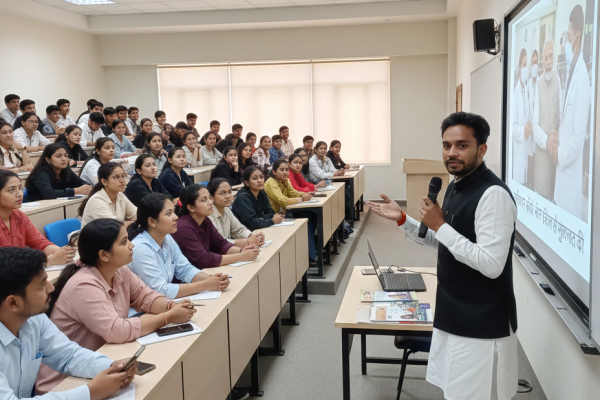 साथियों, गांधी मेडिकल कॉलेज भोपाल मध्य प्रदेश,प्रधानमंत्री जन जागरण अभियान के राष्ट्रीय अध्यक्ष खत्री जी तथा संगठन के क्षेत्रीय पदाधिकारियो द्वारा अस्पताल में जाकर अस्पताल अह मदिया भोपाल में उपचार करा रहे मरीज को फल वितरण किए और मरीजों के हालचाल के बारे म