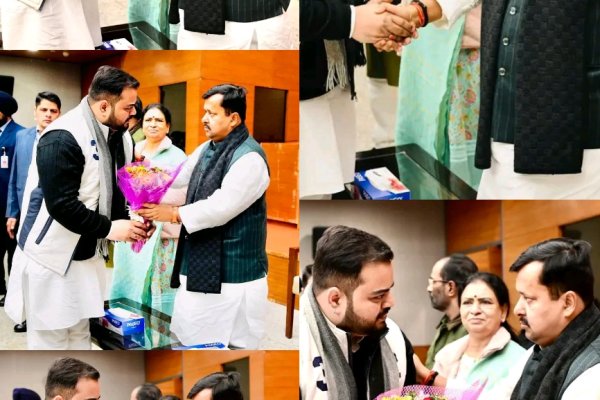 आज नई दिल्ली में भारतीय जनता पार्टी के नवनियुक्त कार्यकारी अध्यक्ष आदरणीय श्री Nitin Nabin जी से शिष्टाचार भेंट कर आशीर्वाद प्राप्त किया व उनको नवीन दायित्व की शुभकामनाएं प्रेषित की । प्रधानमंत्री जन जागरण अभियान राष्ट्रीय संगठन मंत्री निश्चल सिंह राठौड़